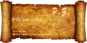 Pápa Zita névjegykártya