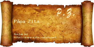 Pápa Zita névjegykártya