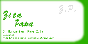 zita papa business card