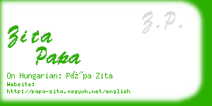 zita papa business card